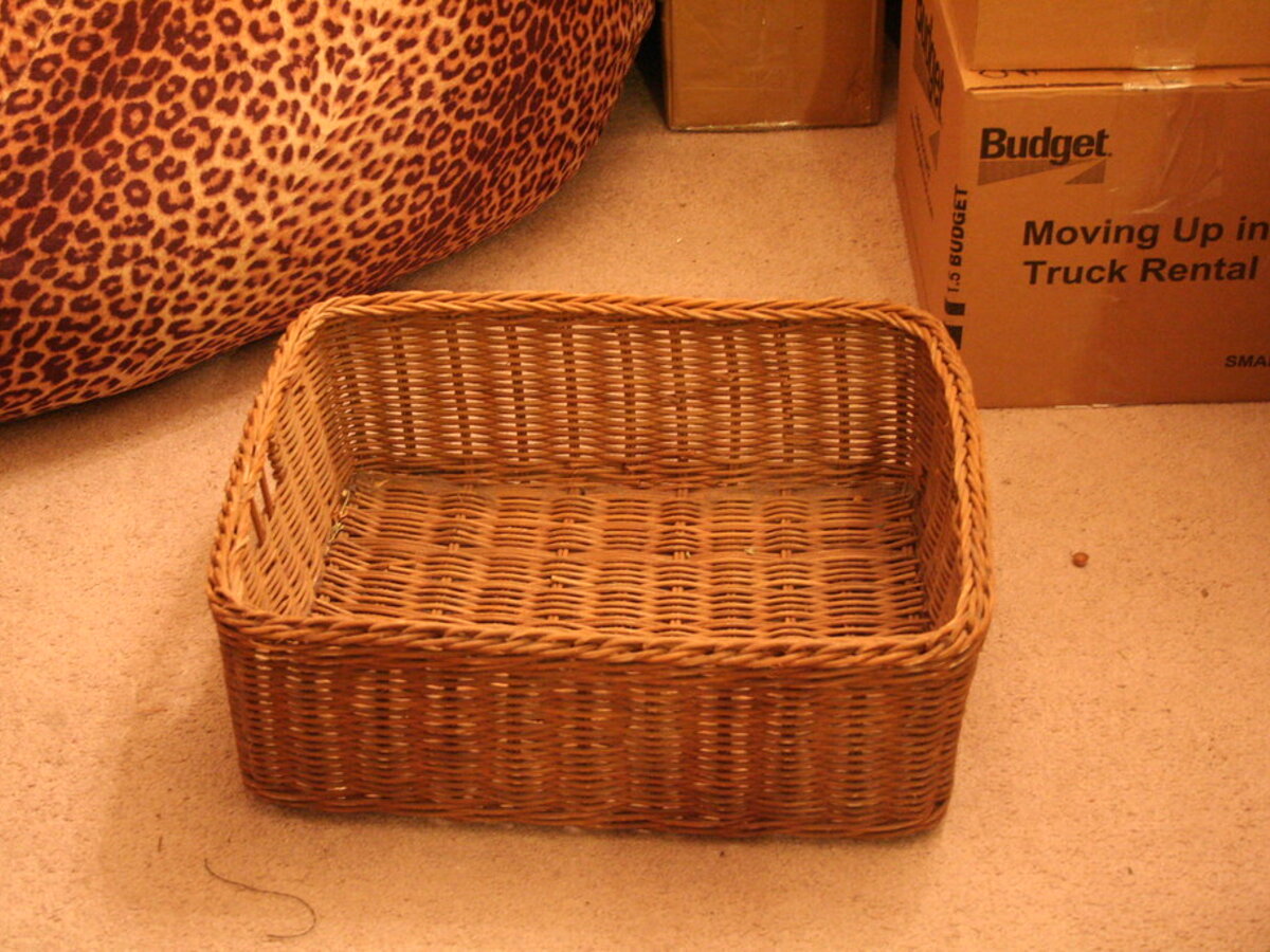 Rattan storage basket